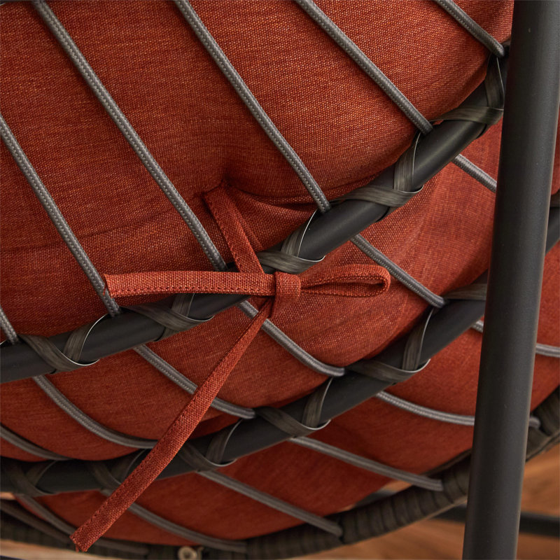 Chaise berçante Varad, Orange, Noir