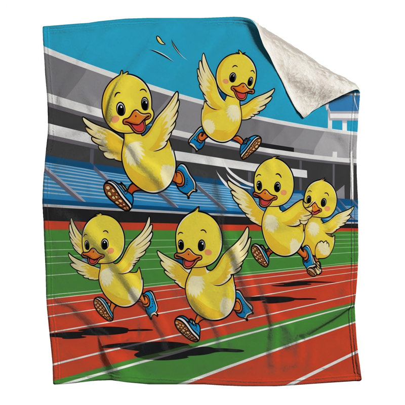 Dessin de canards qui courent des couvertures, 50in W x 60in H