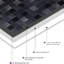 Panneau d'autocollants muraux 3D 10 feuilles pour cuisine, 12 x 12, noir