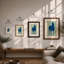 Standing Horse Minimalist - Framed Print-550397805-550397796