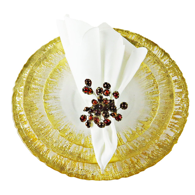 Dipaolo 8" Appetizer Plate, Gold