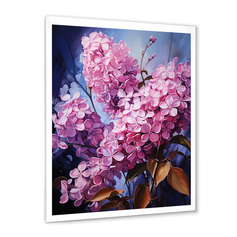 «Serenity Lilac Magic I» sur toile, H 32 po x l 24 po x P 1 po, Cadre simple blanc