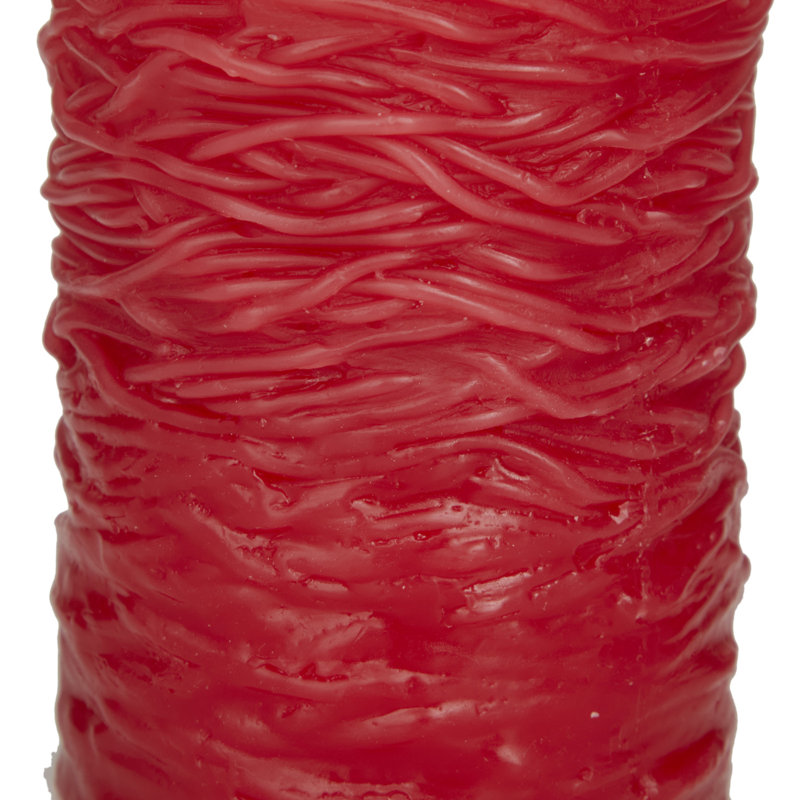 Bougie sans flamme en cire traditionnelle avec télécommande, Rouge