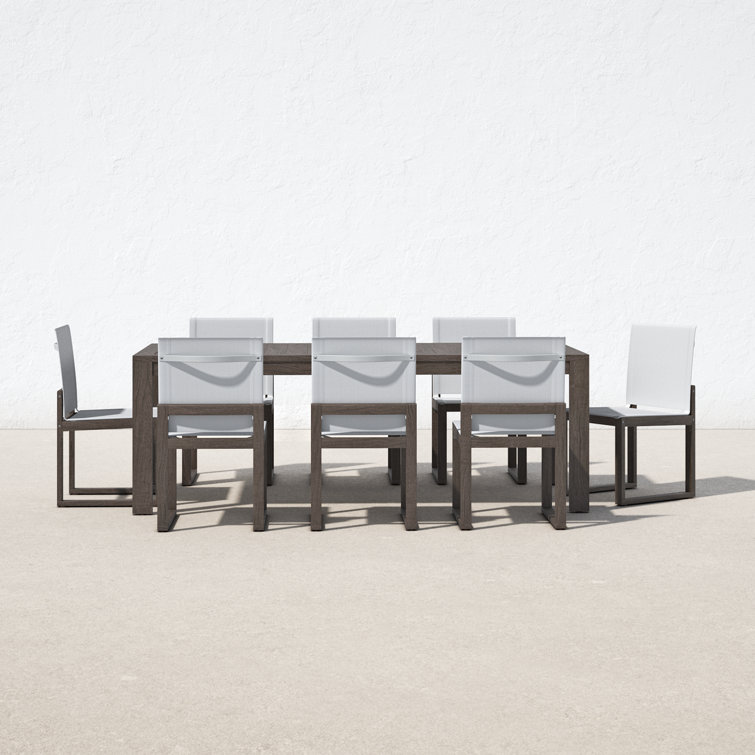 Joly 87'' Rectangular 8 - Person Outdoor Dining Set