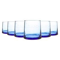 6x Coloured Water Glasses Multicoloured Party Cocktail Tumblers 305ml 6  Colours