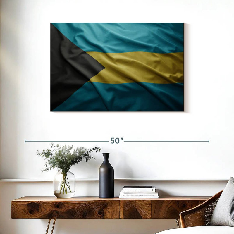 Borges Waving Bahamas Flag, 24" H x 36" W