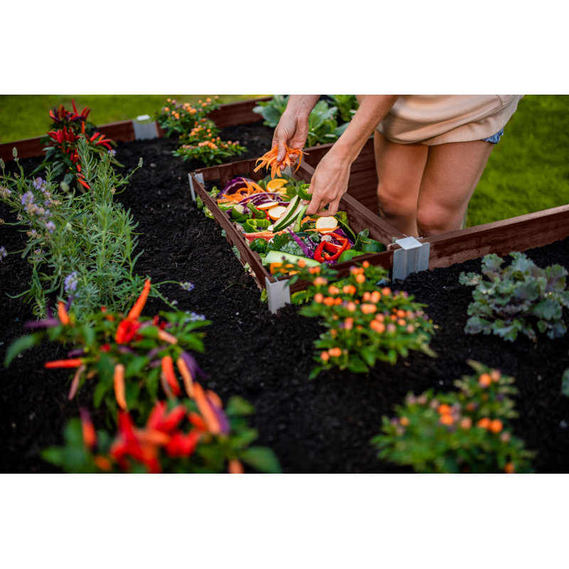 Urbana Keyhole Composting Raised Garden Bed, Brown