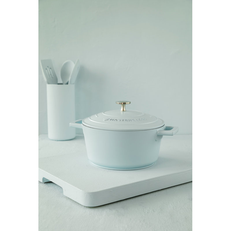 MasterClass Cast Aluminum Round Casserole, Blue Sky, 28cm / 2.5L