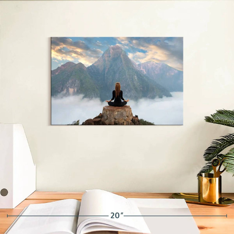 Scène de montagne Kerrick Yoga, H 8 po x l 12 po