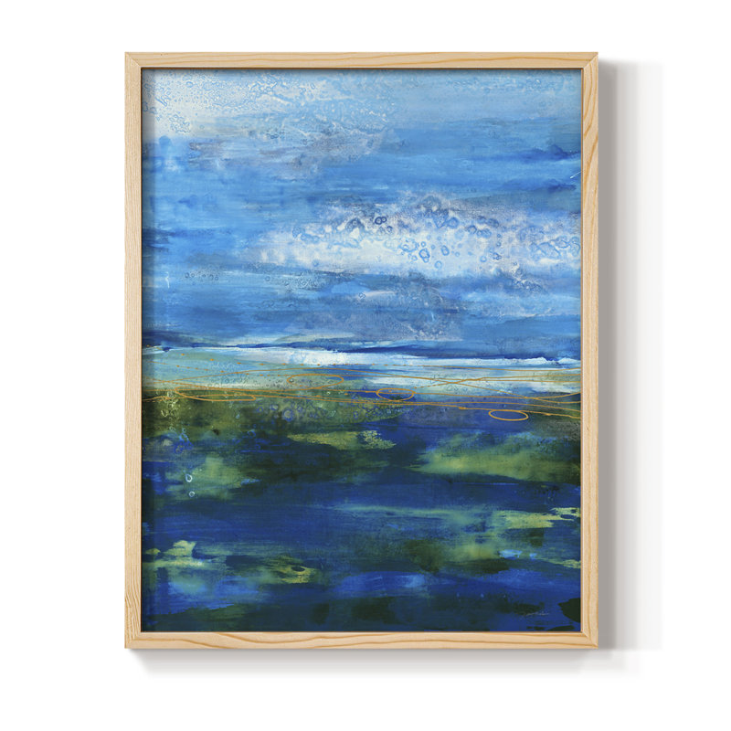 Island Groove Framed Print - Solid Wood, Natural, 30" H x 24" W