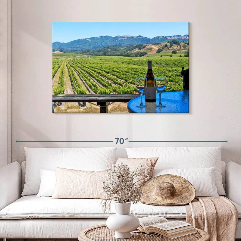 Vin Alvord Sonoma Vineyard, H 30 po x l 45 po