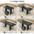 5-Piece Dining Table Set For 4-6 People, 63" Extendable Kitchen Table And 4 Cushion Chairs, Dining Room Table With Mdf Board & Metal Frame -2143613647-2143613641