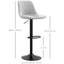 Styner Upholstered Adjustable Height Counter Stool with Metal Frame-694646089