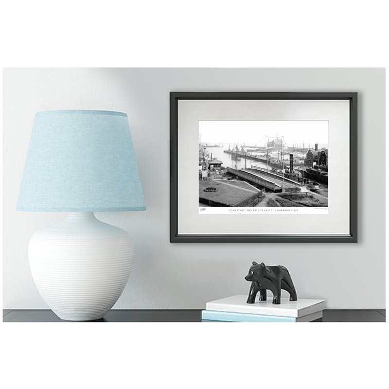 Lowestoft, The Bridge And The Harbour C1925 by Francis Frith - Single Picture Frame Print, 40cm H x 50cm W x 2.3cm D