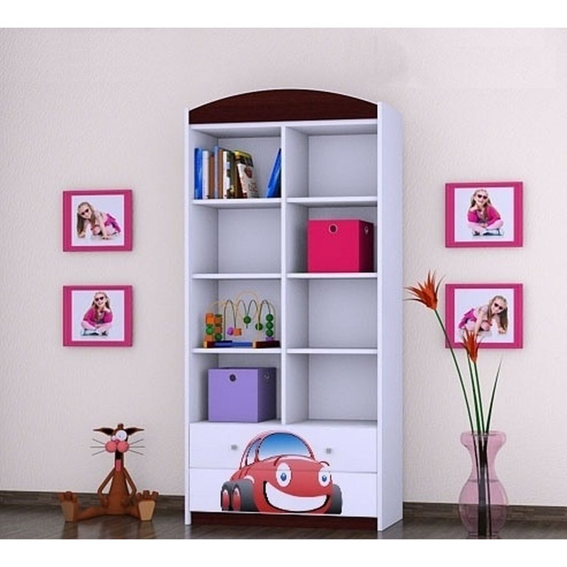 Jillian 183 cm H X 88 cm W Kids Cube Bookcase, Wenge