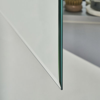 R3 Series Recessed or Surface Mount Frameless Medicine Cabinet with 4 Adjustable Shelves