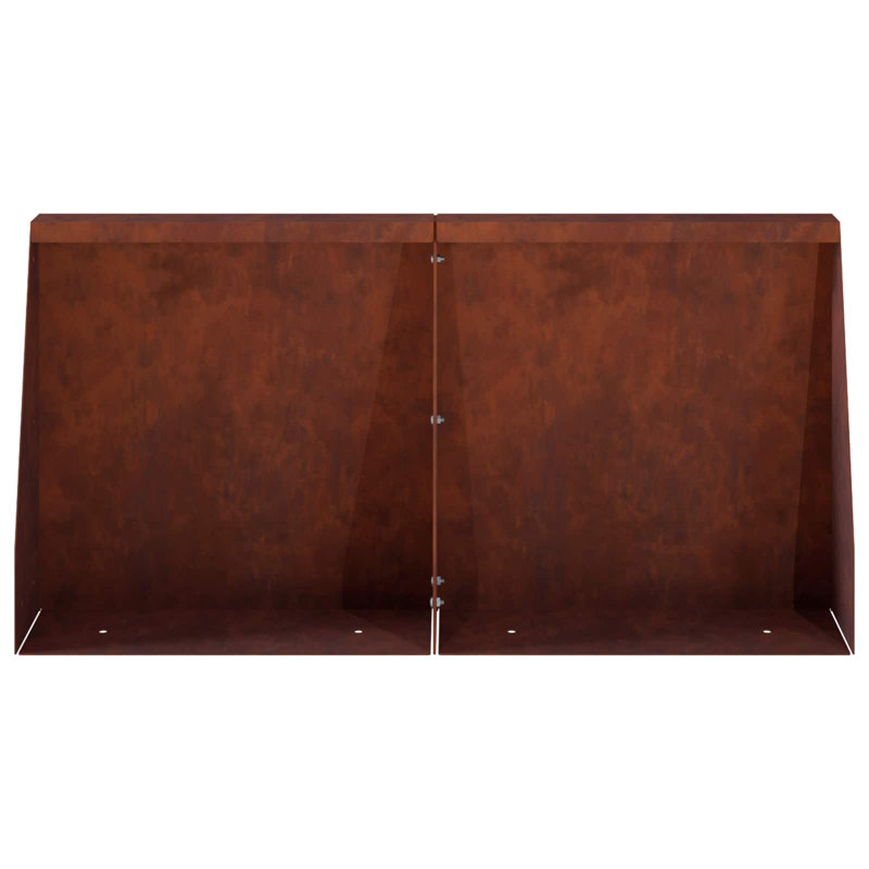 40cm H x 160cm W Weathering Steel Retaining Wall Included
