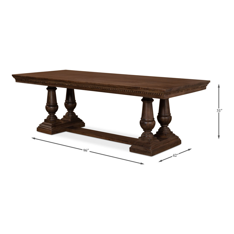 Table de salle à manger à double piédestal Joshua