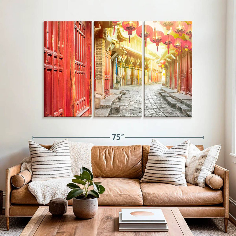 Sebbie Lijiang Street Lanterns, 42" H x 65" W