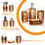 Ensemble complet d'accessoires de salle de bain en acrylique 4 pièces avec distributeur de savon, gobelet, porte-savon, porte-brosse à dents, ensembles de décoration de salle de bain orange