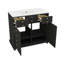 Meuble-lavabo 36 po avec lavabo en céramique, armoire de rangement autoportante, 2 tiroirs et portes à fermeture silencieuse-1274251465
