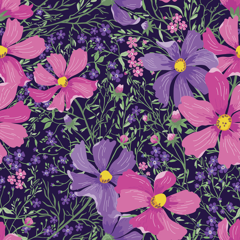 Motif floral Adamantini par Nata_Slavetskaya, H 12 po x l 12 po x P 1,25 po