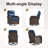 Alakai 5-Piece Outdoor Wicker Crescent High Backrest Swivel Chair Set With Ottomans And Side Table-1081307022