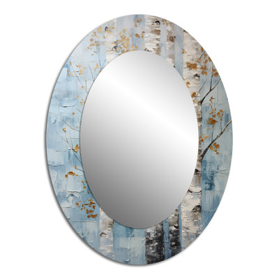 Miroir mural argenté
