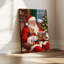 Père Noël, livre sur toile, art mural-851320528