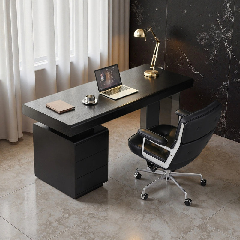 Bureau de luxe de style rétro, H 29,53 po x l 62,99 po x P 25,59 po