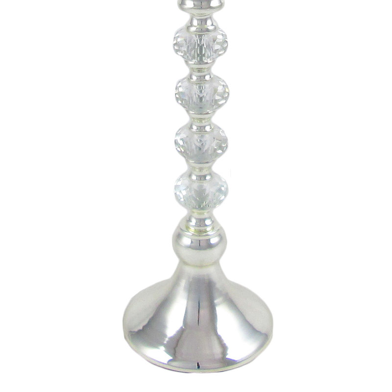 Vase de table en métal Feingold, Argent, H 21,5 po x l 4,5 po x P 4,5 po