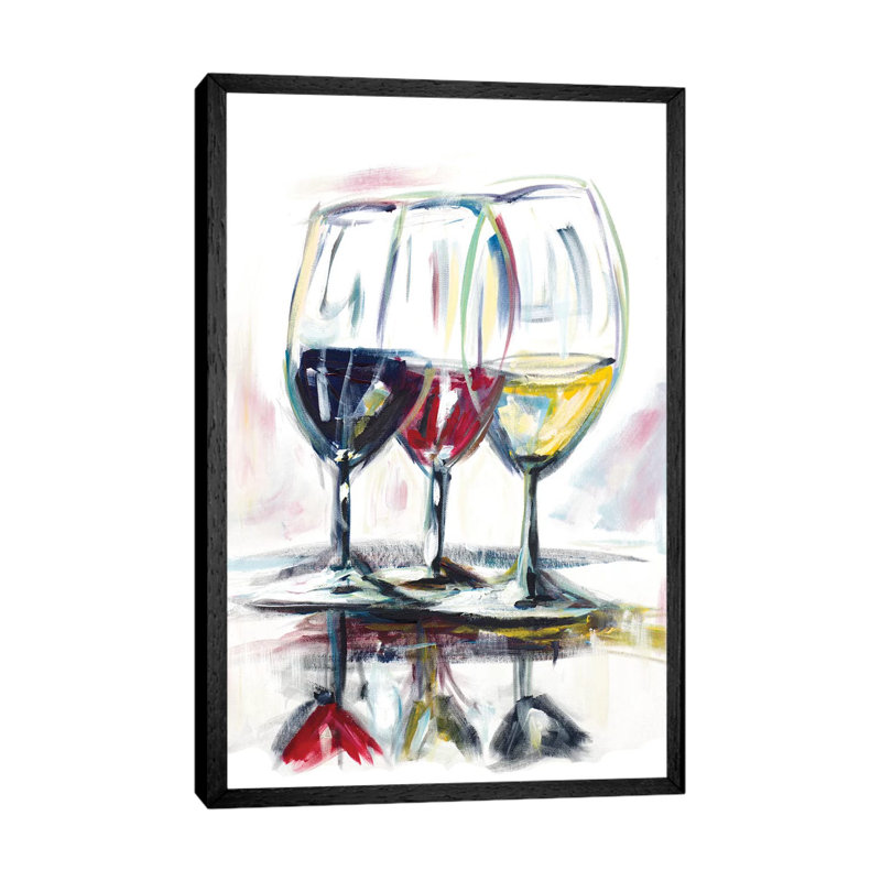 Time For Wine II by Andy Beauchamp - Painting on Canvas, Black Framed Canvas, 66.04 cm H x 45.72 cm W