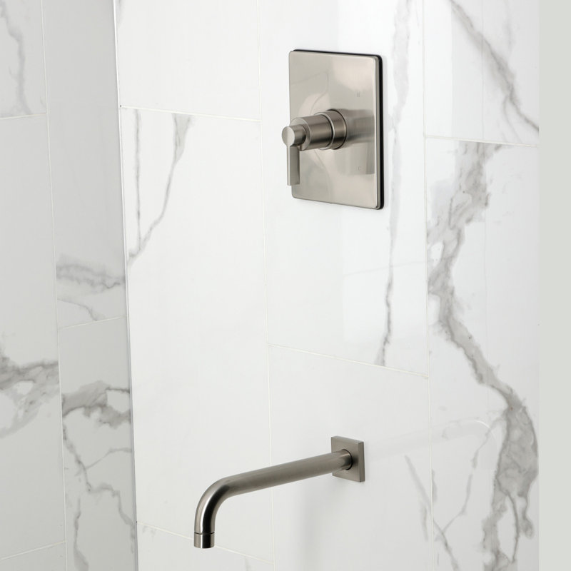 Kingston Brass Nuvofusion Single-Handle Pressure Balanced Tub Faucet, Brushed Nickel