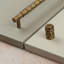 Antique Brass Diamond Textured T-Bar Handles-128949569