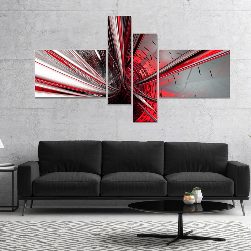 « fractal 3d deep into middle », impression à multiples images sur toile