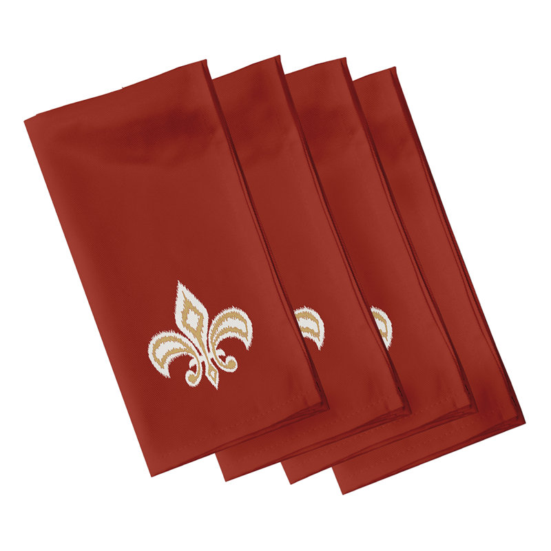 Ensemble de serviettes 4 pièces Bettrys, L 18 po x L 18 po, Orange