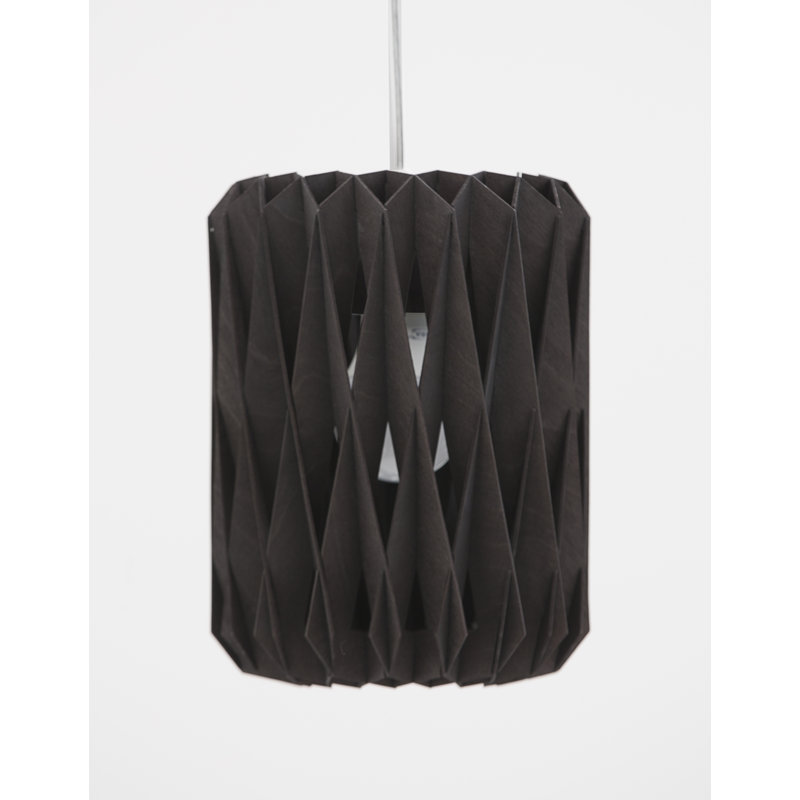 Luminaire suspendu cylindrique à 1 lumière Pilke, Teint en noir