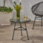 Table d'appoint d'extérieur moderne avec plateau en rotin-125119827