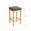 Ensemble de 2 tabourets de comptoir en bois touffeté 26 pouces