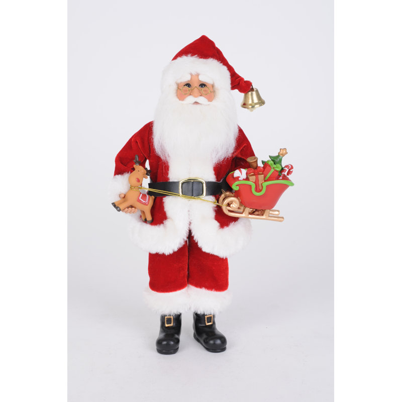 Reindeer Sled Santa Figurines and Collectibles