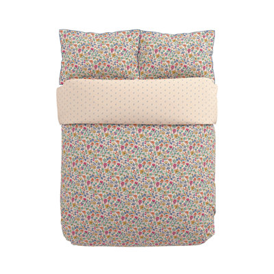 Bountiful Cotton Floral Duvet Cover Set with Pillowcases