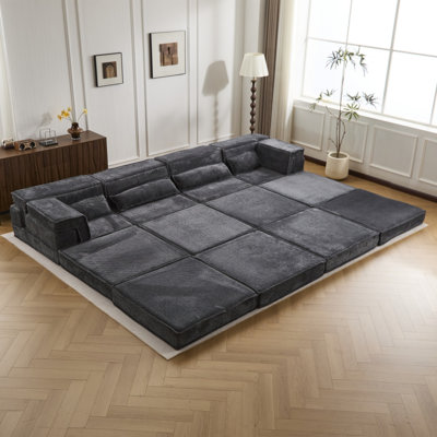Circle Fleece Convertible Modular Mahjong Sofa - Multi-configuration Sectional For Small & Large Spaces