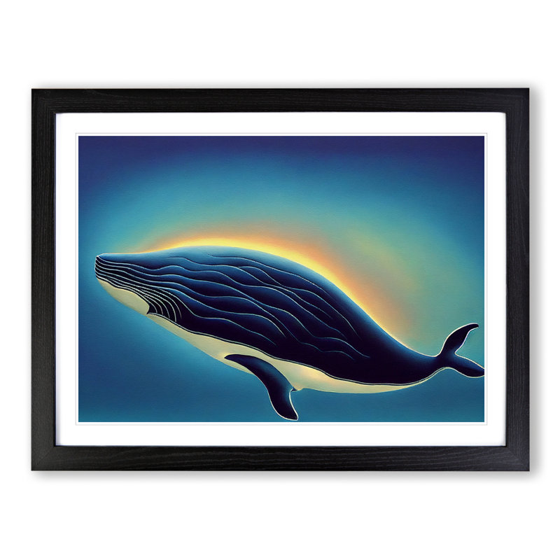Whale Art Vol.2 - Framed Print, Black Framed, 25cm H x 34cm W x 2cm D