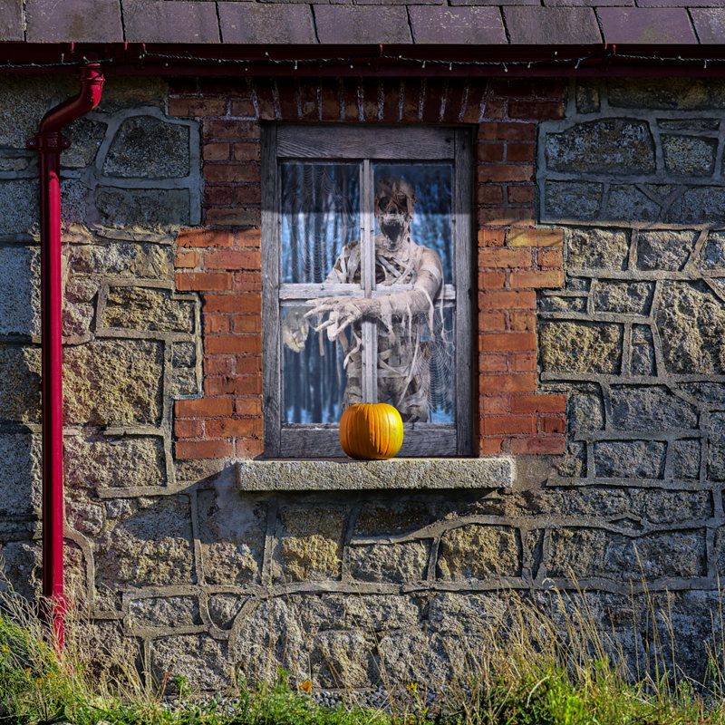 Rideau d'Halloween effrayant