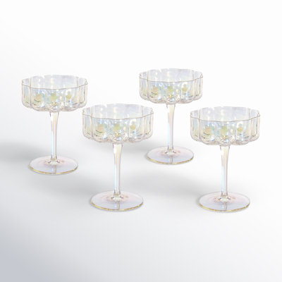 Reinhard 4-Piece Set Handblown Coupe Glasses
