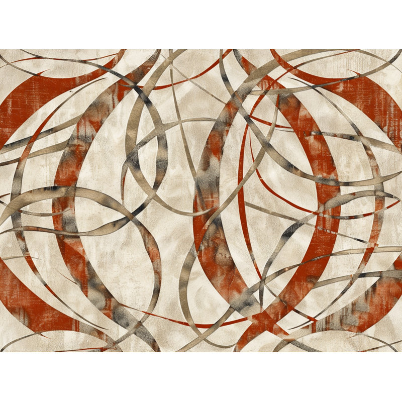 Abstract Curves Cotton Blend Abstract Comforter, King Comforter