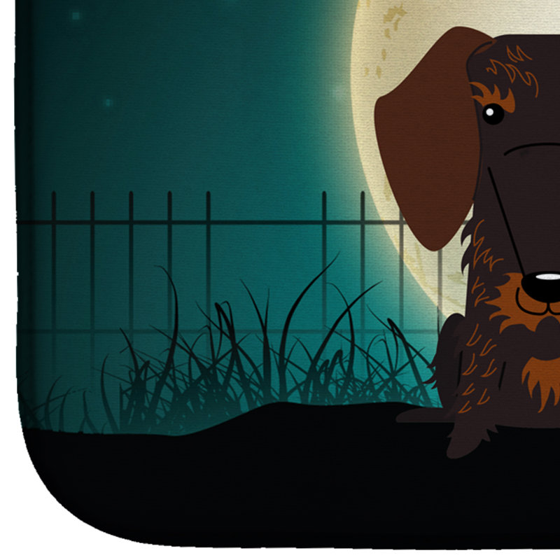 Tapis de séchage teckel à poils en fil d’halloween