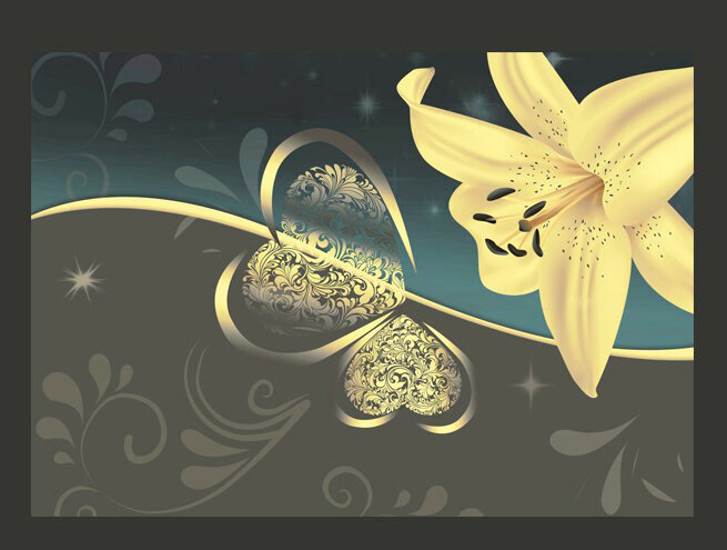Lily in Shades 2.45m x 350cm Wallpaper, Grey