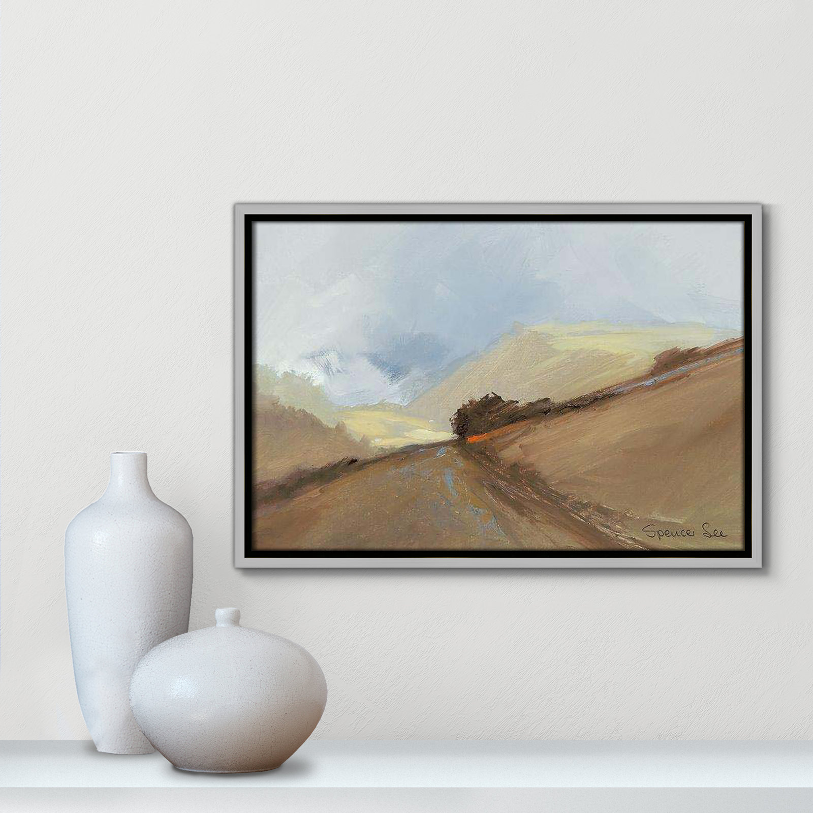 Heaven And Earth II by Spencer Lee, 13.5'' H x 19.5'' W x 2'' D, Silver Framed