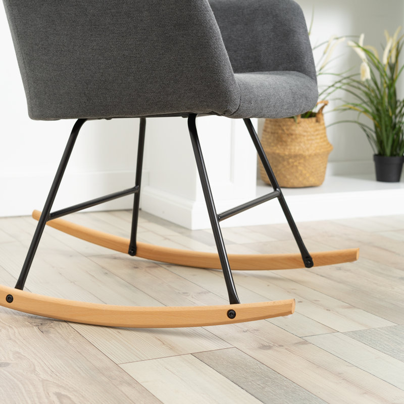 Katniss 58" W Fabric Seat Rocking Chair